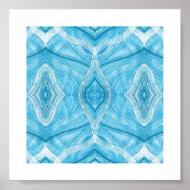 Psychomachia Blaue abstrakte Aquarellkunst Poster