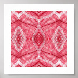 Psychomachia Hellrotes abstraktes Aquarell-Kunstwe Poster