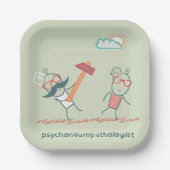 Psychoneuropathologin Doktor und Patient Pappteller (Vorderseite)