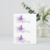 PsychoOctopus Visitenkarten Postkarte (Stehend Vorderseite)