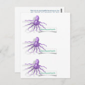 PsychoOctopus Visitenkarten Postkarte (Vorne/Hinten)
