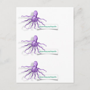 PsychoOctopus Visitenkarten Postkarte