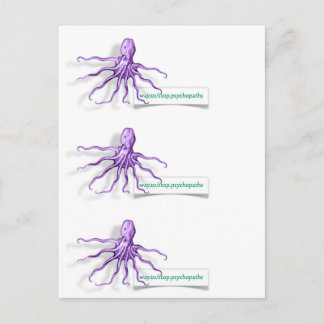 PsychoOctopus Visitenkarten Postkarte