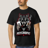 PSYCHOPAT Wolf Men’s T-Shirt – Bold Alpha Streetwe (Vorderseite)