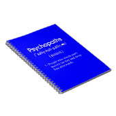 Psychopathen-Definition blau Notizblock (Rechte Seite)