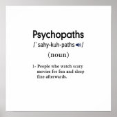 Psychopathen-Definition-Platz Poster (Vorne)