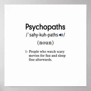Psychopathen-Definition-Platz Poster