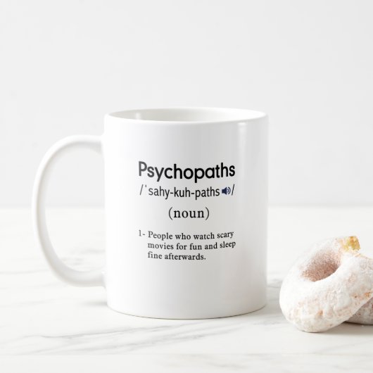 Psychopathen Kaffeetasse (Mit Donut)