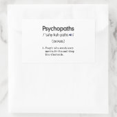 Psychopathen Rechteckiger Aufkleber (Tasche)