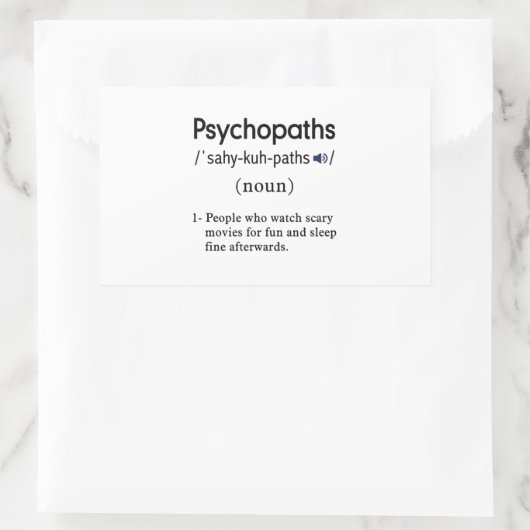 Psychopathen Rechteckiger Aufkleber (Tasche)
