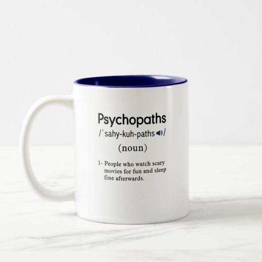 Psychopathen Zweifarbige Tasse (Links)