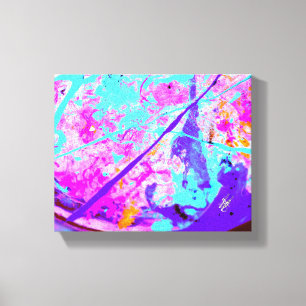 Psychopathie Pink Cyan Abstracter Spritzer Leinwanddruck