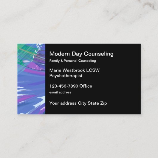 Psychotherapeut berät moderne Visitenkarten Visitenkarte (Vorderseite)