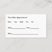 Psychotherapeut ernennende Karte (Rückseite)