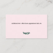 Psychotherapeut Eucalyptus Pink Business Card Visitenkarte (Rückseite)