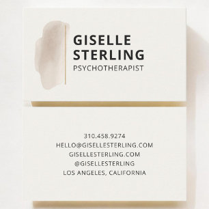 Psychotherapeut Neutrales Beige Visitenkarte