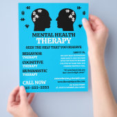 Psychotherapeut, Therapie Flyer (Hand)