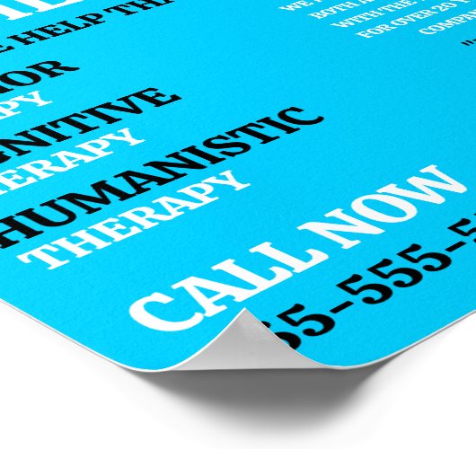 Psychotherapeut, Therapie Poster (Ecke)