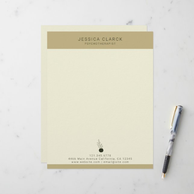 Psychotherapeuten und Berater für psychische Gesun Briefbogen (Vorderseite/Rückseite Beispiel)