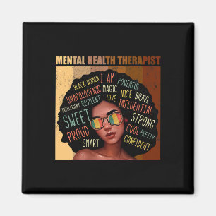 Psychotherapeutin Afro Frauen Schwarze Geschichte  Magnet