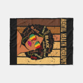 Psychotherapeutin Afro Women Black History m Fleecedecke (Vorderseite (Horizontal))