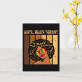 Psychotherapeutin Afro Women Black History m Karte (Gelbe Blume)