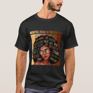 Psychotherapeutin Afro Women Black History m T-Shirt
