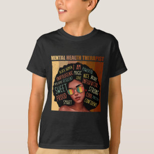 Psychotherapeutin Afro Women Black History m T-Shirt