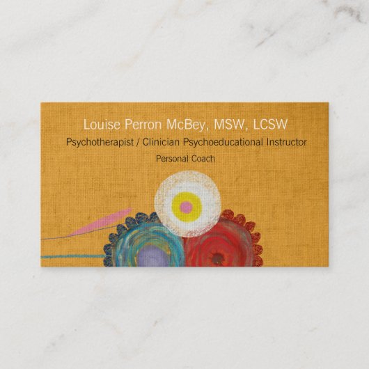 Psychotherapeutin Klinische Psychopädagoge Visitenkarte (Vorderseite)