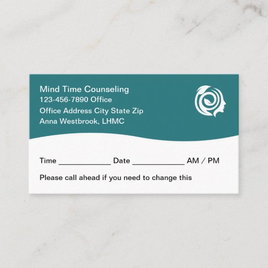 Psychotherapeutin Personalausweis Terminkarte (Vorderseite)