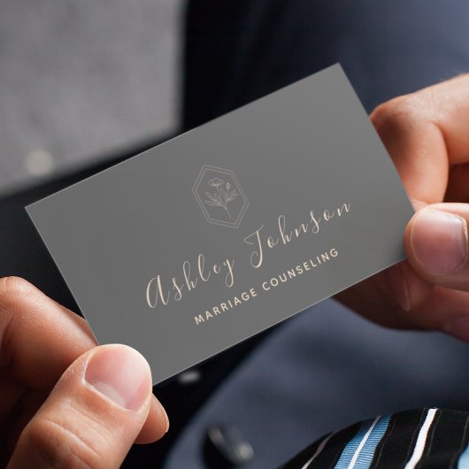 Psychotherapeutin Psychotherapeutin Grau Bohemisch Visitenkarte