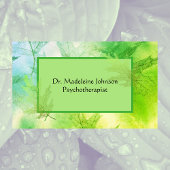 Psychotherapeutin und Beraterin für grüne blaue Na Visitenkarte