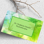 Psychotherapeutin und Beraterin für grüne blaue Na Visitenkarte