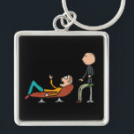 Psychotherapie Beratung und Therapie Schlüsselanhänger<br><div class="desc">Psychotherapie Design zeigt Patienten entspannen auf Psychiatern Couch reden mit Psychotherapeuten,  die aufmerksam zuhören oder schlafen. Diese Beratung von einem ausgebildeten Psychologen oder Psychoanalytiker wird bei der Rechnung für die Analyse helfen. Psychologie Spaß!</div>