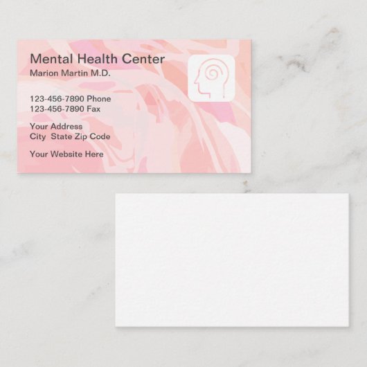 Psychotherapie Berufliche Psychotherapie Visitenkarte (Vorne/Hinten)