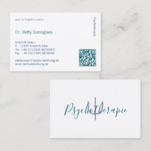 Psychotherapie Psychologie  Visitenkarte