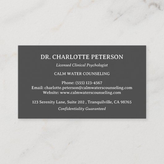Psychotherapie Visitenkarte (Vorderseite)