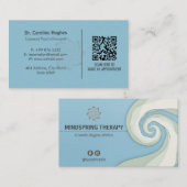 Psychotherapists Therapy Business | Spiral Blue Visitenkarte (Vorne/Hinten)