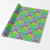 Psychotic Psychedelic Alien Jungle Geschenkpapier (Ungerollt)