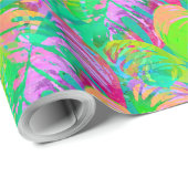 Psychotic Psychedelic Alien Jungle Geschenkpapier (Rolleneckpunkt)