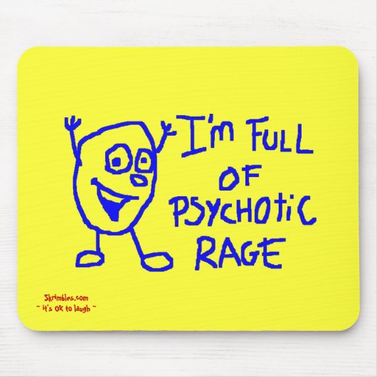 Psychotische Mausunterlage Mousepad (Vorne)