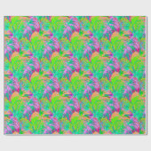 Psychotischer psychedelischer Alien-Dschungel Geschenkpapier (Flach)