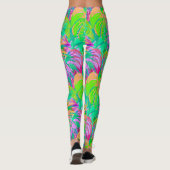 Psychotischer psychedelischer Alien-Dschungel Leggings (Rückseite)