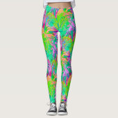 Psychotischer psychedelischer Alien-Dschungel Leggings (Vorderseite)