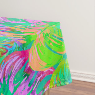 Psychotischer psychedelischer Alien-Dschungel Tischdecke