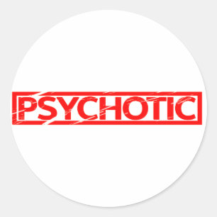 Psychotischer Stempel Runder Aufkleber