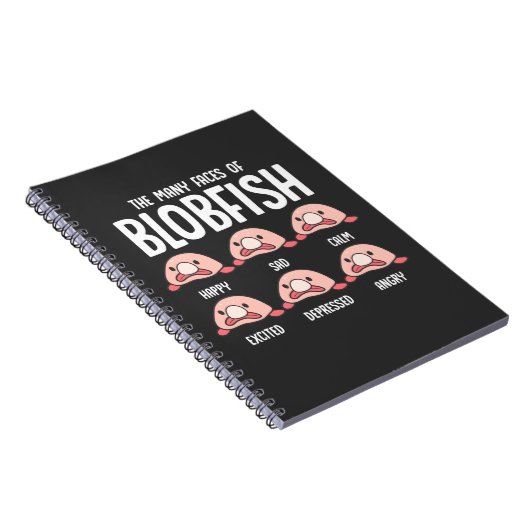 Psychrolutes Fish Face Blobfish Sea Creature Notizblock (Rechte Seite)