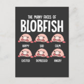 Psychrolutes Fish Face Blobfish Sea Creature Postkarte (Vorderseite)