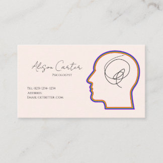 psycology editable business card  visitenkarte