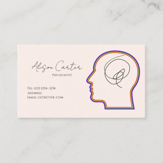 psycology editable business card  visitenkarte (Vorderseite)